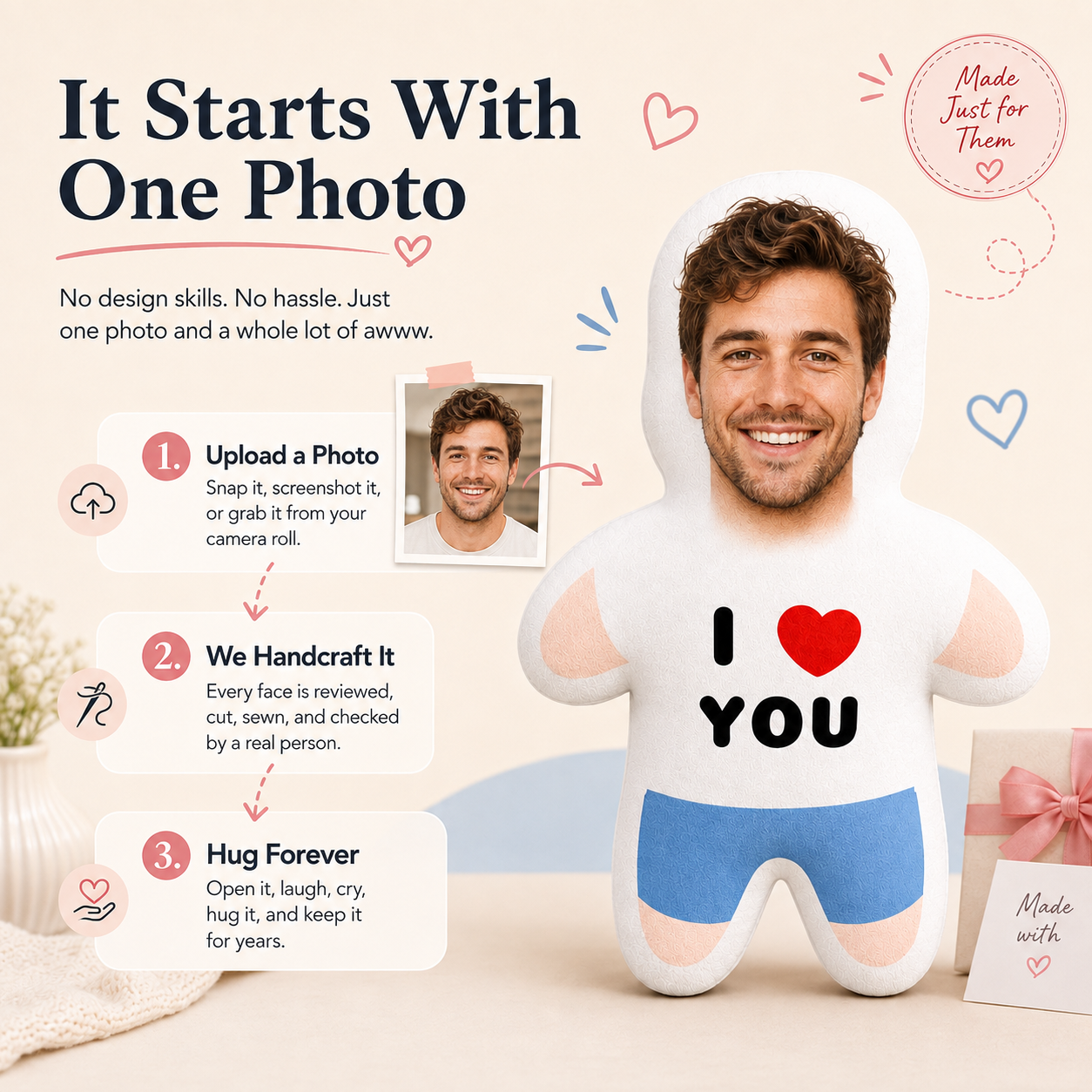 JUMEVA™ HugMe Custom Pillow