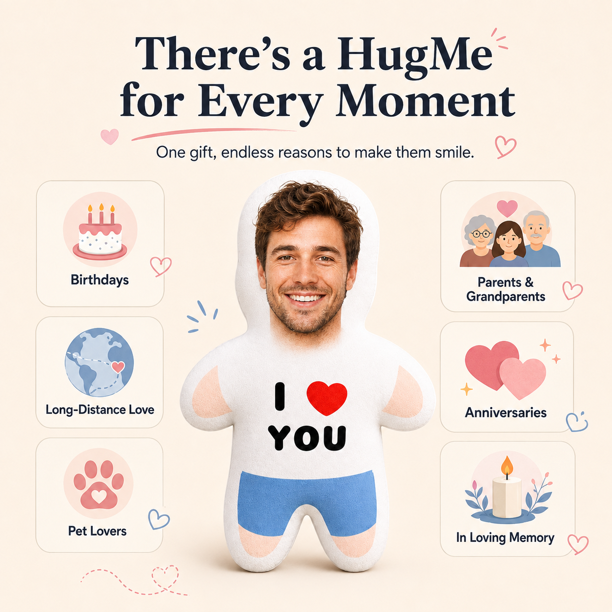JUMEVA™ HugMe Custom Pillow